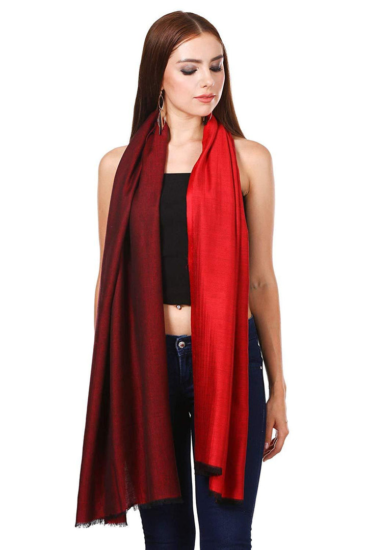 Pashtush Womens Silky Bamboo Reversible Scarf, Shawls, Stoles, Wraps