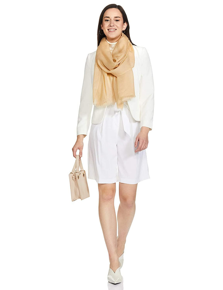 Pashtush India 70x200 Pashtush Womens Softest Cashmere Pashmina Scarf, Diamond Weave, Beige