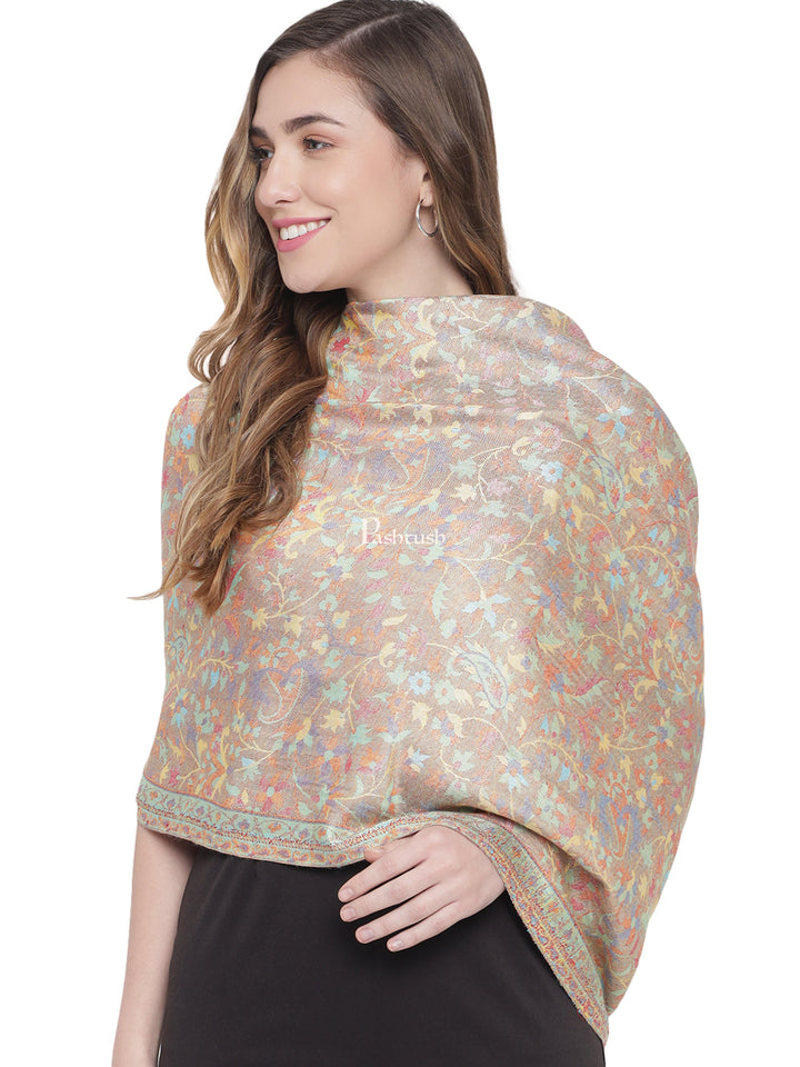 Pashtush India Womens Stoles and Scarves Scarf Pashtush Womens Stole, Ethnic Weave, Extra Soft Bamboo, Multicoloured