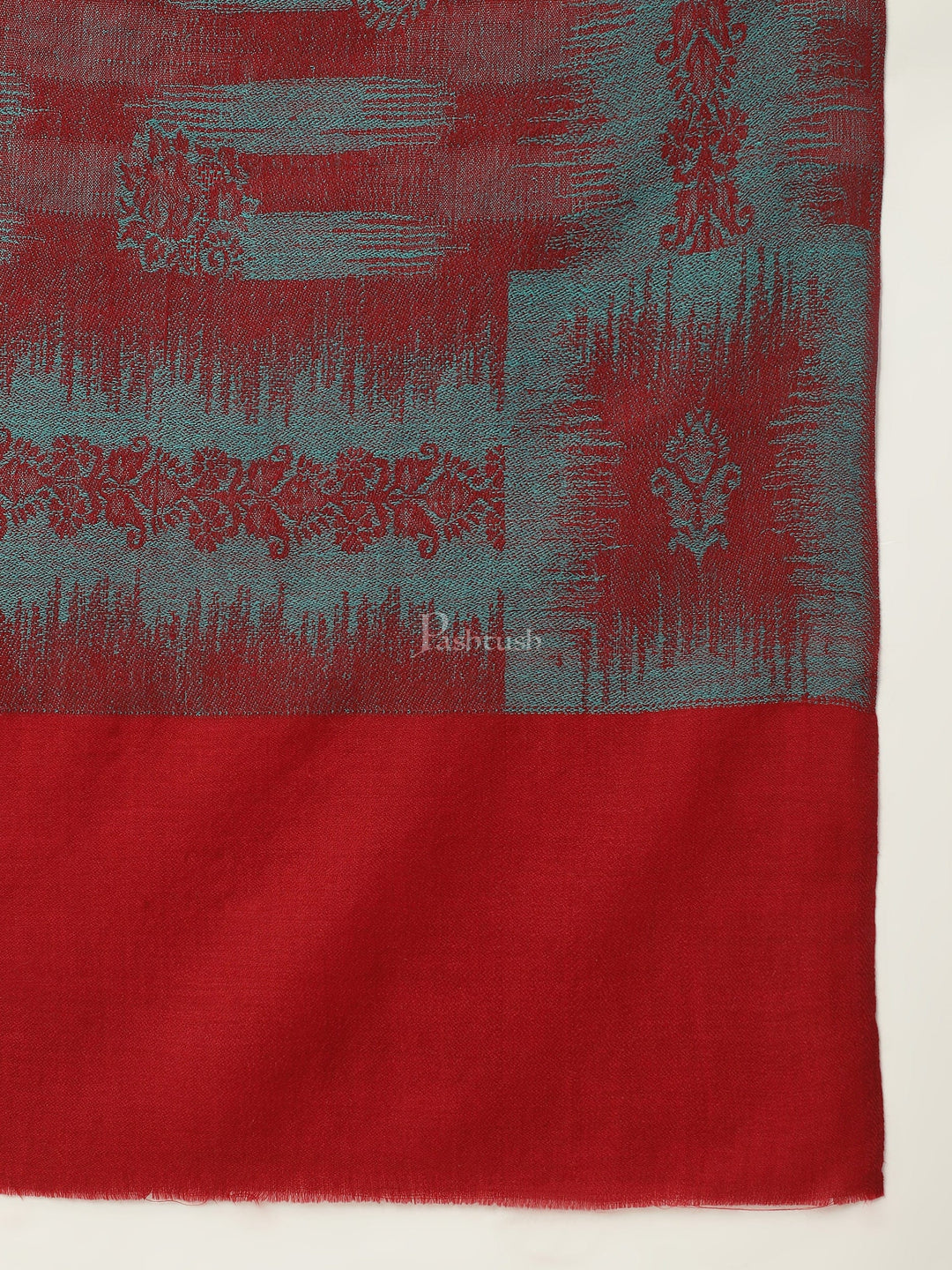Pashtush India Womens Stoles and Scarves Scarf Pashtush womens Stole, Ikkat design, Maroon
