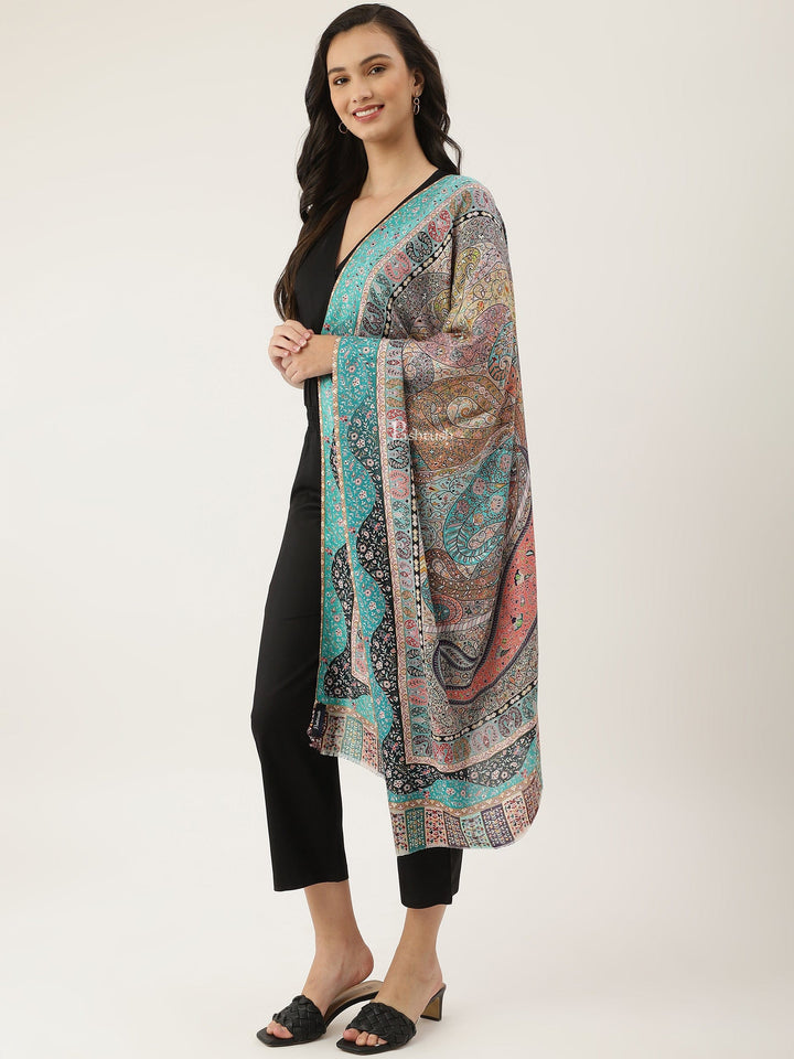 Pashtush India Womens Stoles and Scarves Scarf Pashtush womens Stole, Paisley design, Multicolour