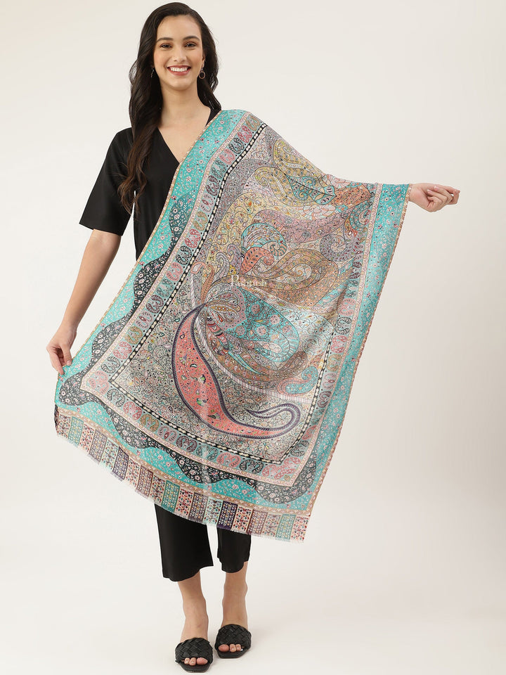 Pashtush India Womens Stoles and Scarves Scarf Pashtush womens Stole, Paisley design, Multicolour