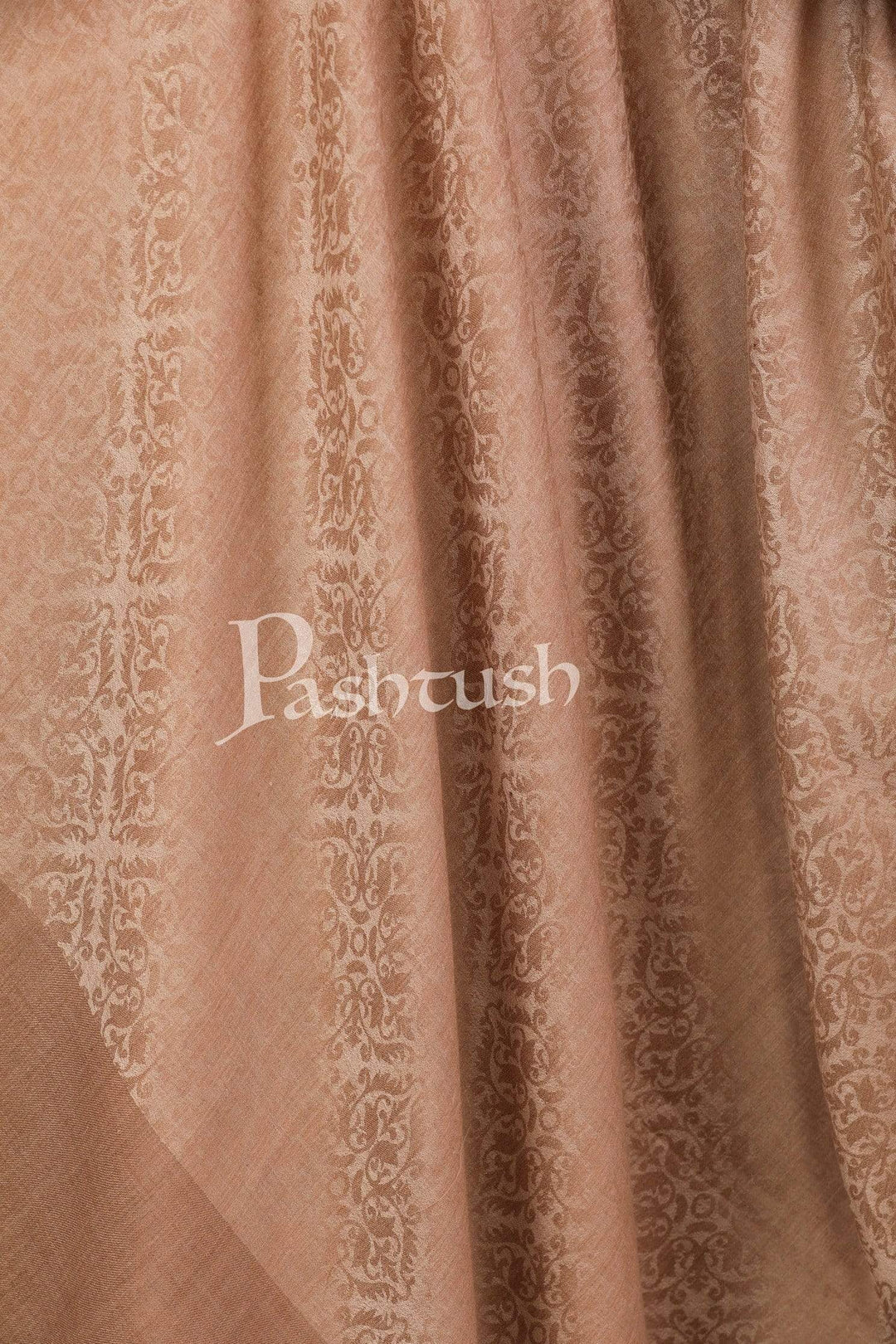 Pashtush Store Shawl Pashtush Womens Woven Paisley, Self Shawl, in Extra Soft Fine Wool, Large Wrap Size