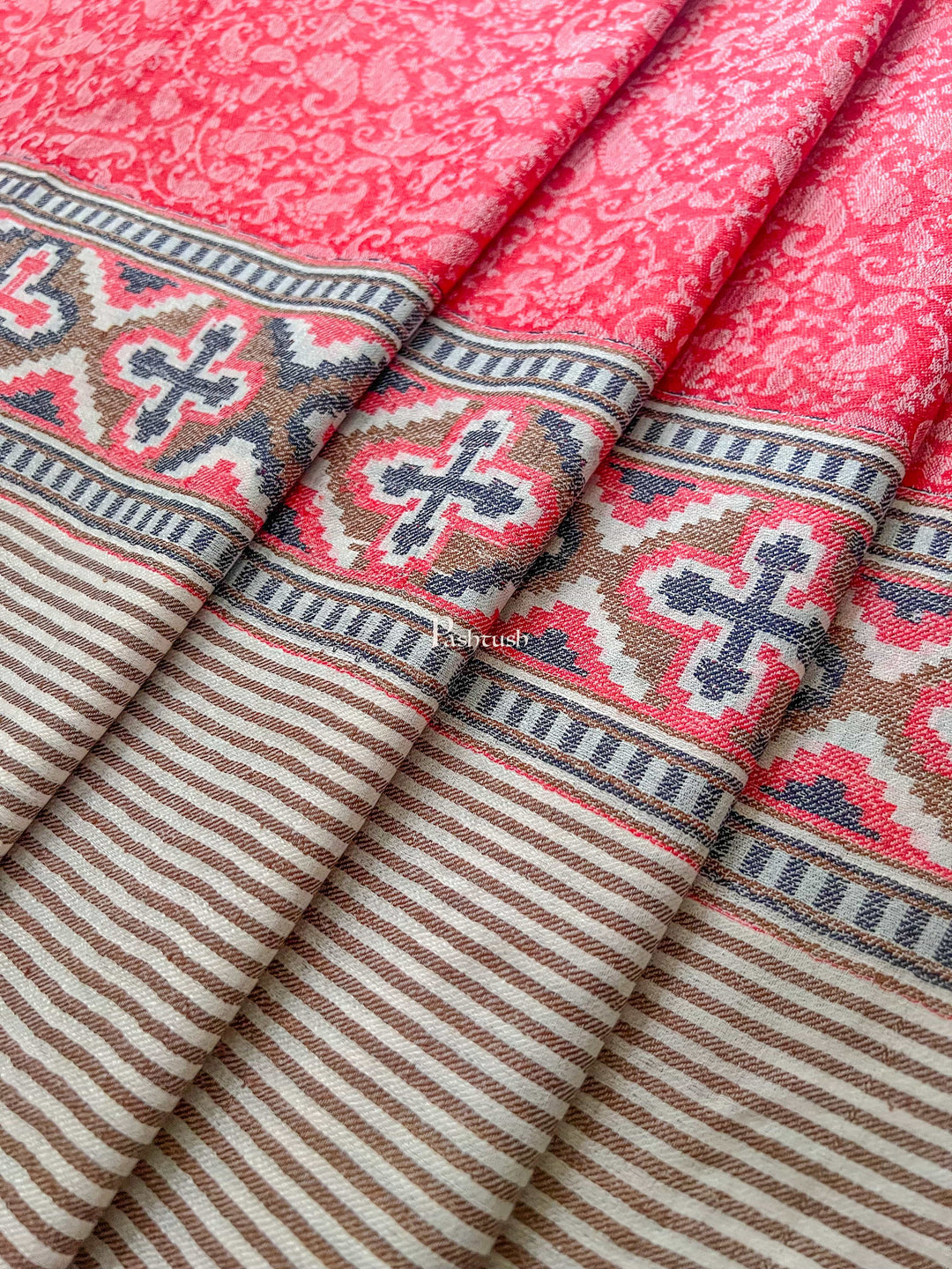 Pashtush India Gift Pack Pashutsh His and Her Set of Mens Stole and Womens Shawl, with Premium Gift Box, Rich Black and Red