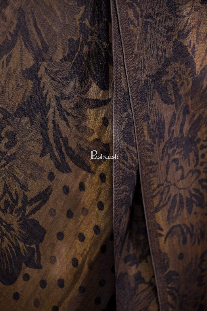 Pashtush Shawl Store Stole Pashutsh Womens Twilight Striped Scarf, With Shimmery Zari Thread Weave