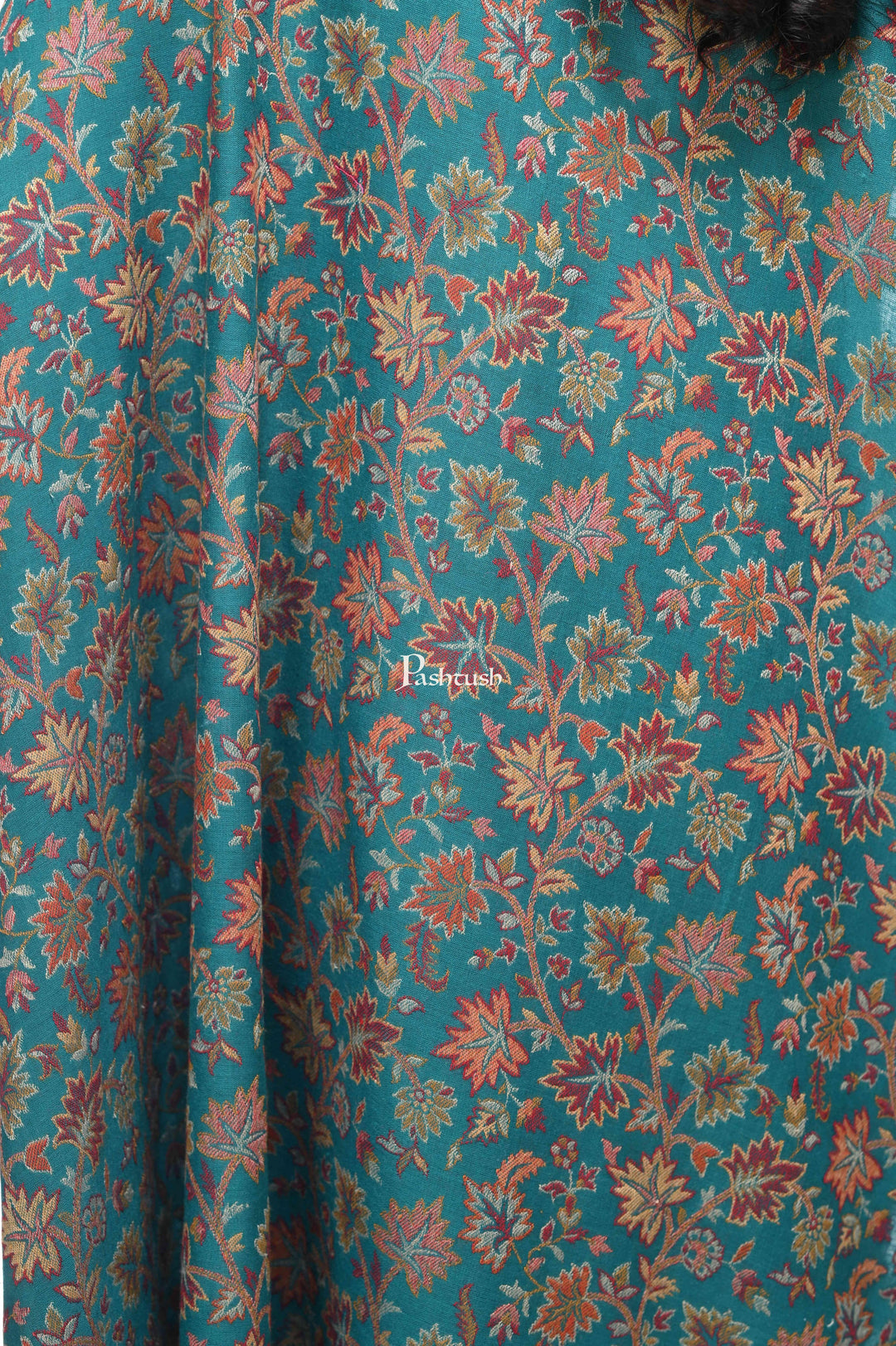 Pashwool Womens Shawls Pashwool Womens Ethnic Design Shawl, Light Weight, Soft And Warm, Arabic Sea