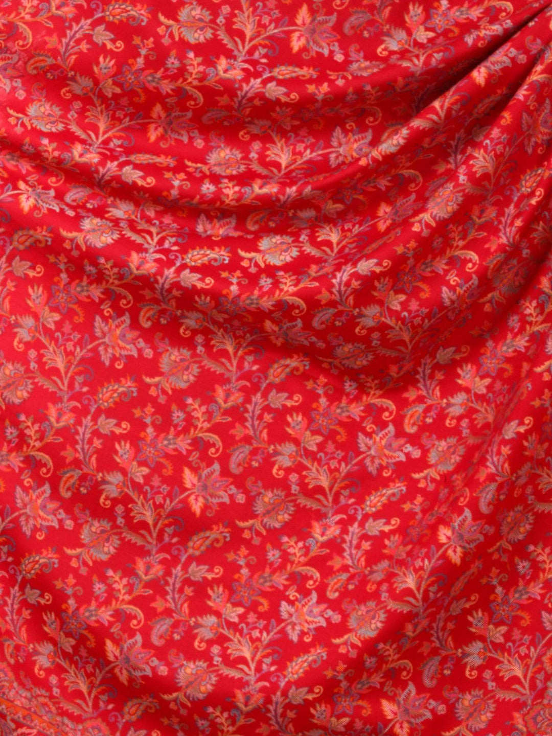 Pashtush India 100x200 Womens Kaani Shawl, Faux Pashmina, Soft and Warm (Red)