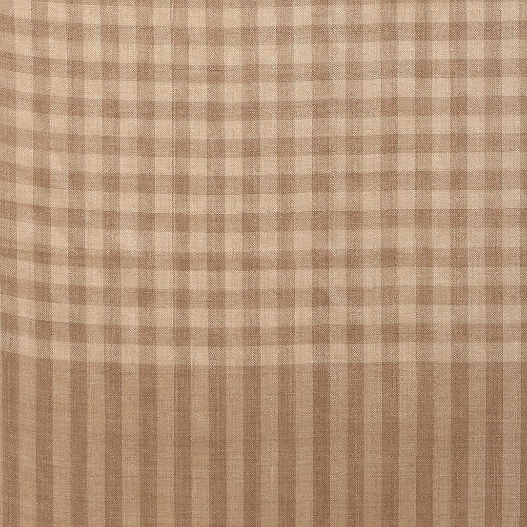 Pashtush Store Pashtush Ultra Soft Womens Wool Shawl Check Design, Natural Faux Pashmina Shawl (Large)