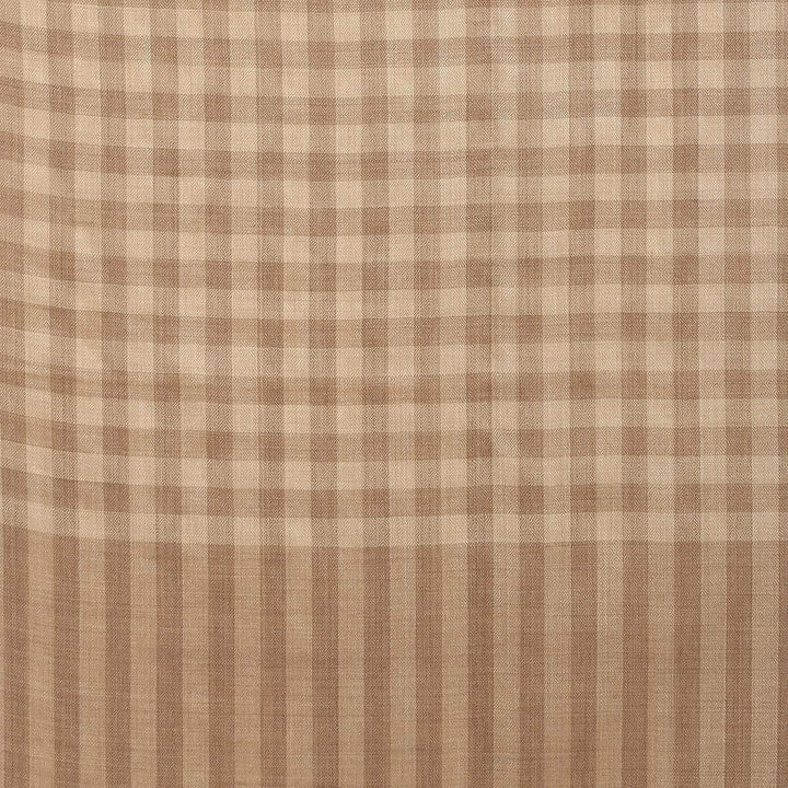 Pashtush Store Pashtush Ultra Soft Womens Wool Shawl Check Design, Natural Faux Pashmina Shawl (Large)