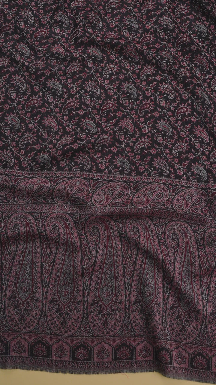 Pashtush Women'S Ethnic Weave Stole, Fine Wool