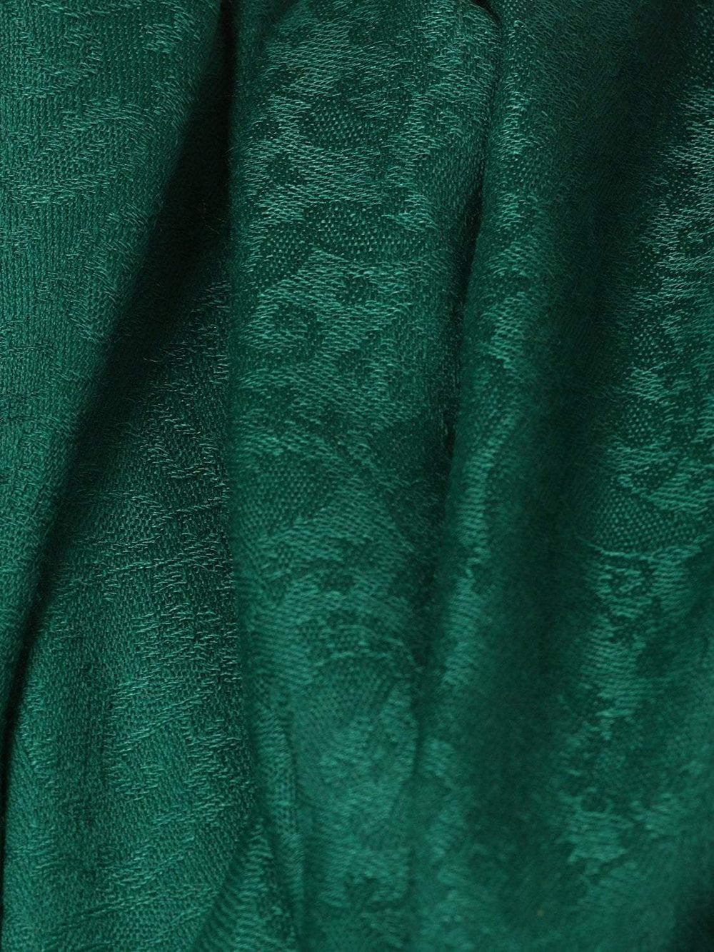 Pashtush India 70x200 Mens Fine Wool Jacquard Muffler - Bottle Green