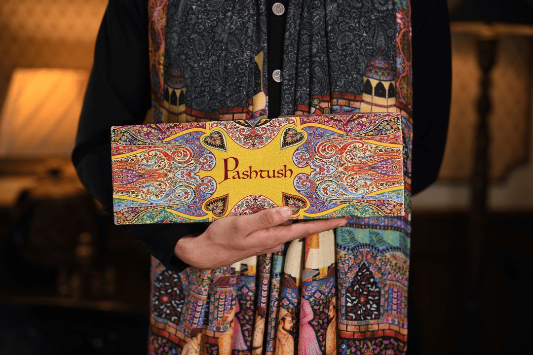 Pashtush Shawl Store Pashtush Multicoloured Box packaging