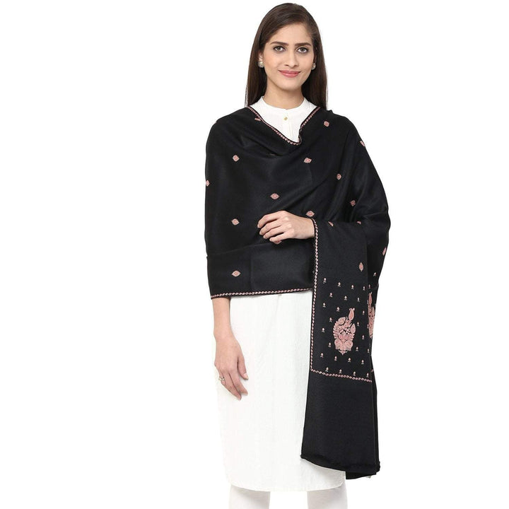 Pashtush India 100x200 Pashtush Women's Embroidery Shawl Fine Wool Kashmiri Shawl, warm soft and elegant