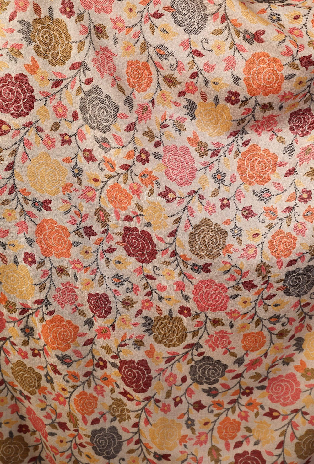Pashtush Shawl Store 70x200 Pashtush Women's Jacquard Kaani light weight floral Stole , Multi-coloured