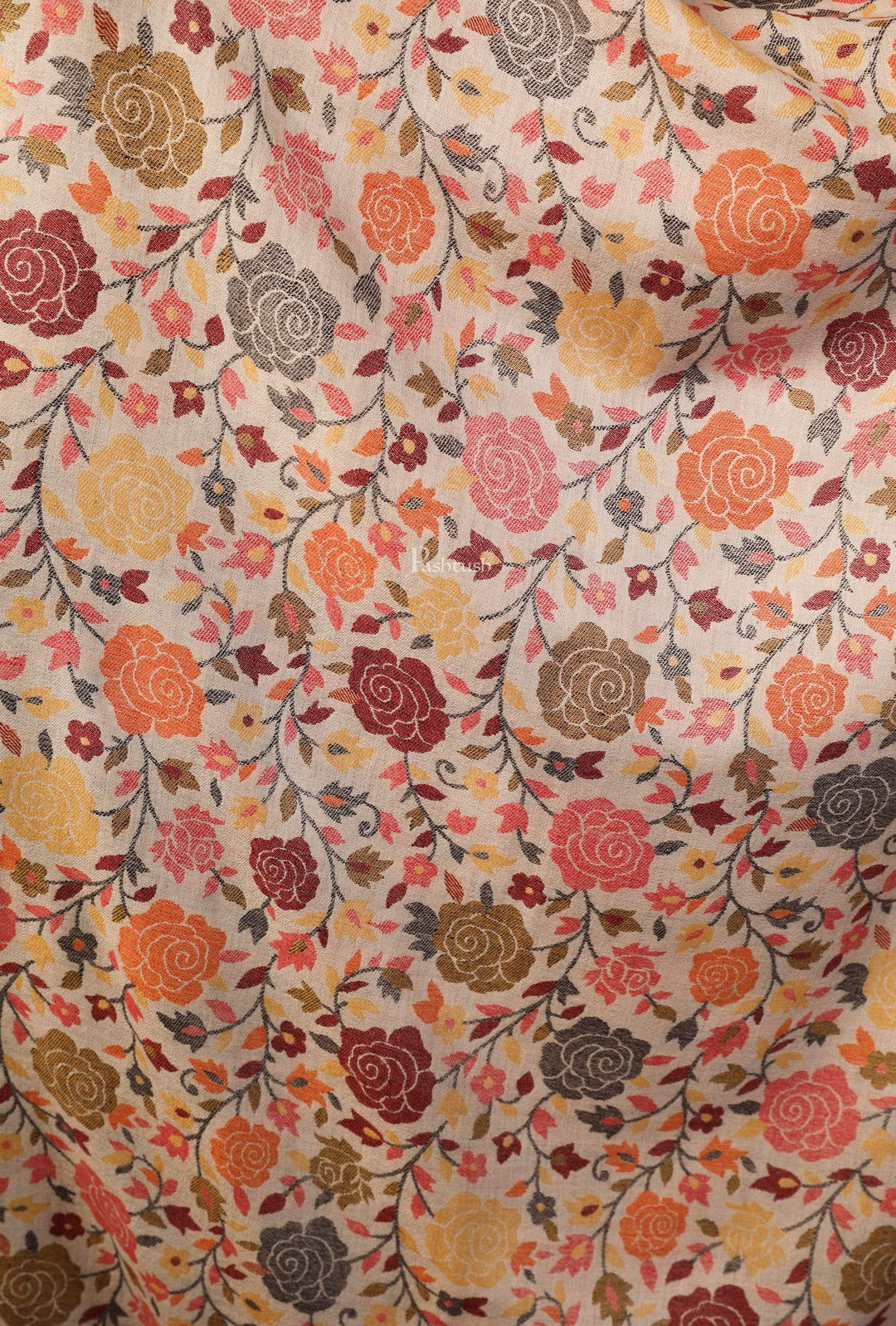 Pashtush Shawl Store 70x200 Pashtush Women's Jacquard Kaani light weight floral Stole , Multi-coloured