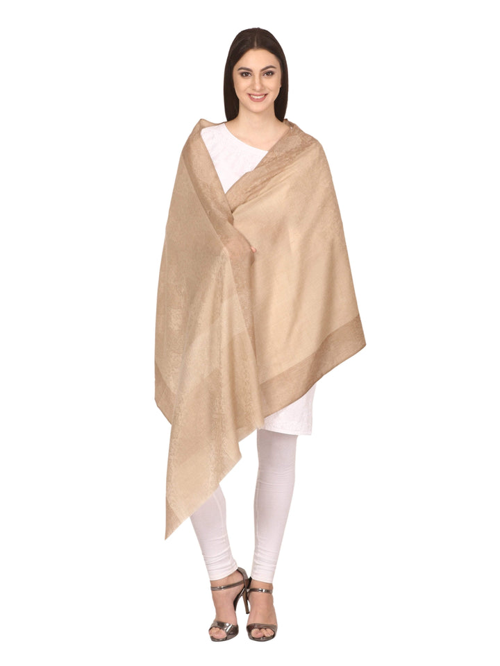 Pashtush India 70x200 Pashtush Women's Reversible Stole, Fine Wool Scarf (Extra Soft and warm)