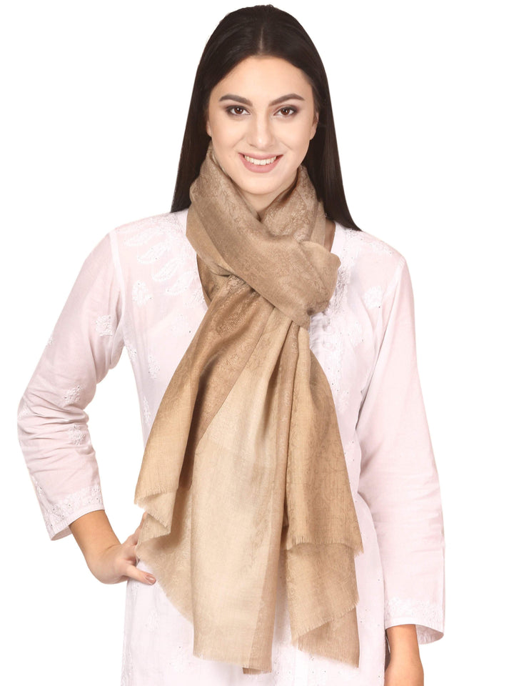 Pashtush India 70x200 Pashtush Women's Reversible Stole, Fine Wool Scarf (Extra Soft and warm)