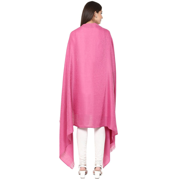 Pashtush Store Shawl Pashtush Women's Self Design, Soft Wool Shawl, Pink