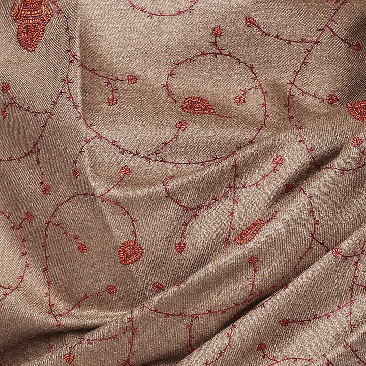 Pashtush Store Shawl Pashtush Women's Wool Shawl Jaal with handmade embroidery palla