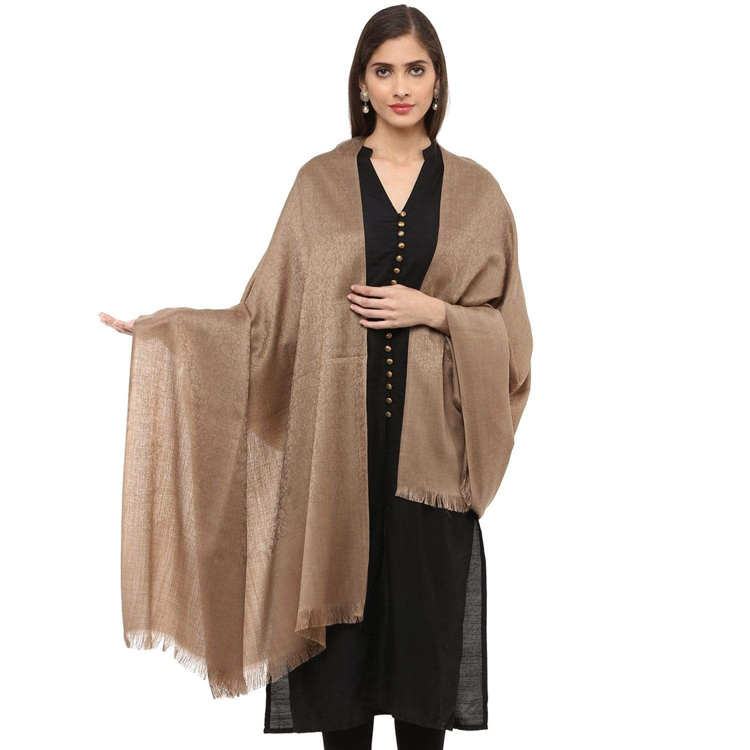 Pashtush Store Shawl Pashtush Women's Wool Shawl, Pasiley Weave, Walnut Brown