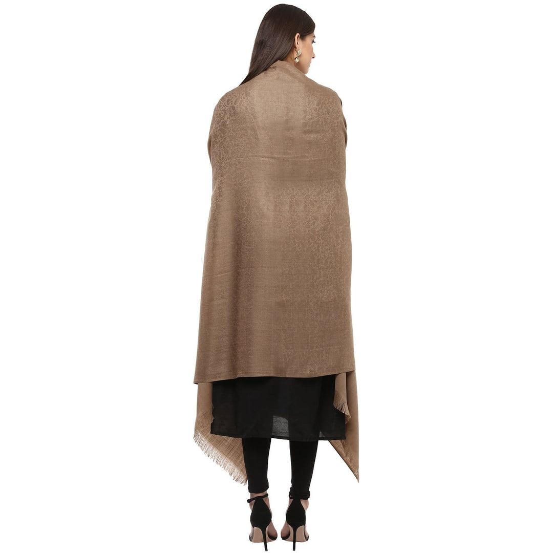 Pashtush Store Shawl Pashtush Women's Wool Shawl, Pasiley Weave, Walnut Brown