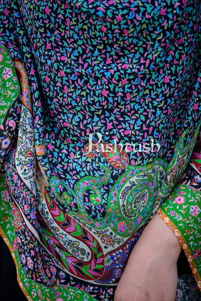 Pashtush Womens Mughal Darbar Printed Stole, Extra Soft Bamboo Fabric
