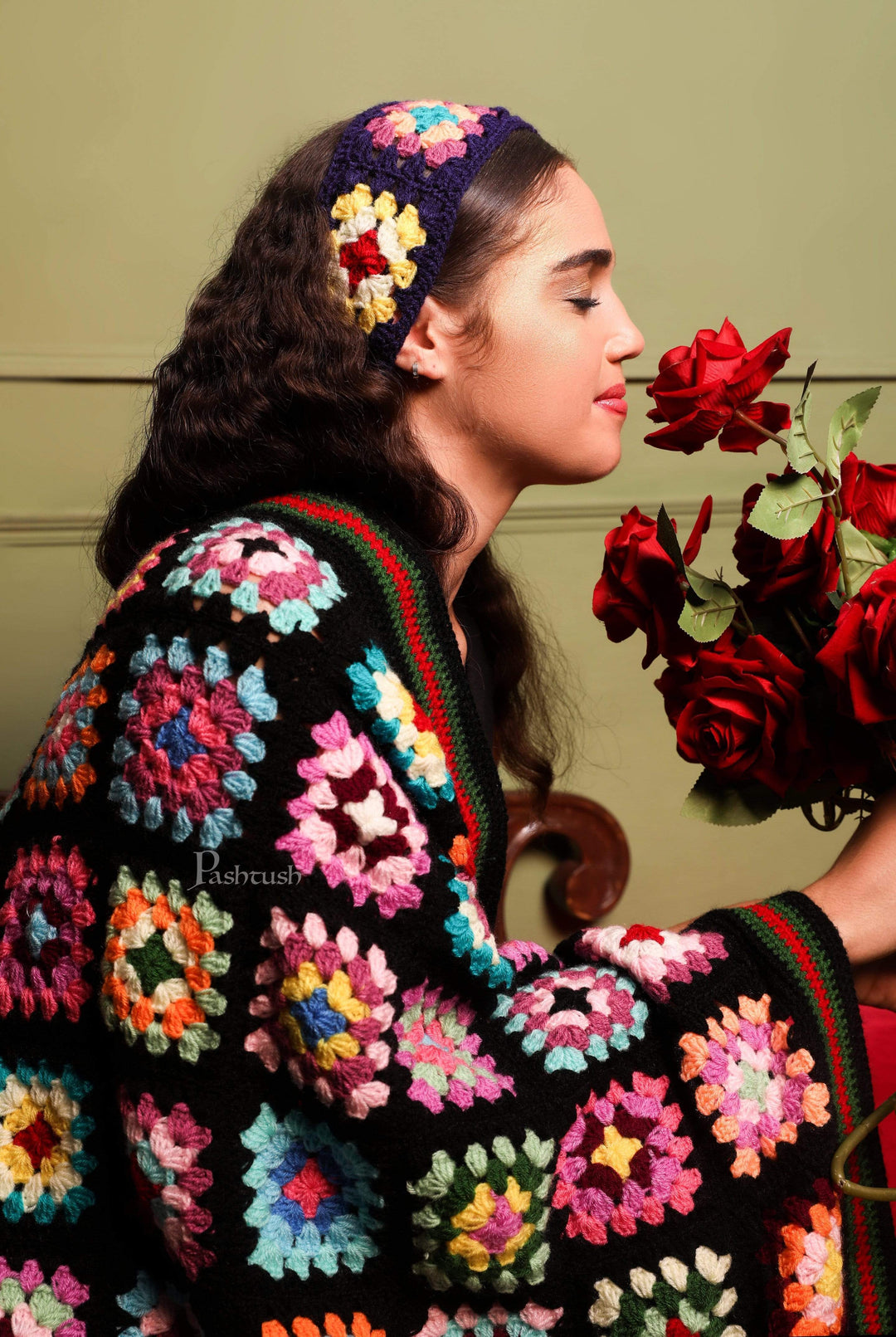 Pashtush India 70x180 Pashtush Womens Soft 100% Hand Knitted Stole