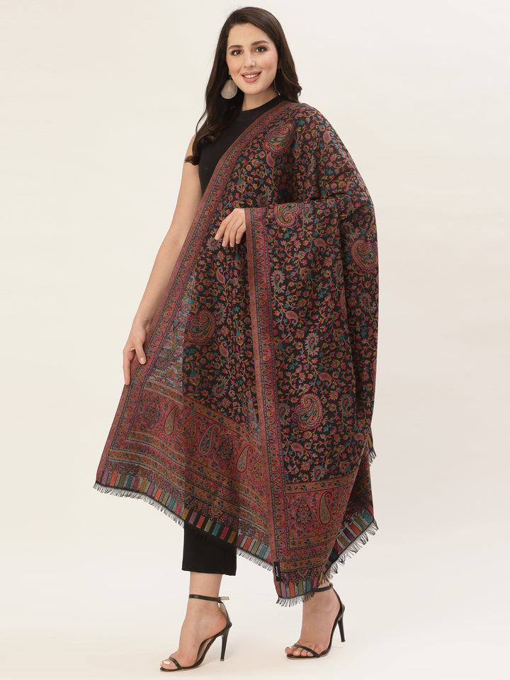 Pashwool Womens Shawls Pashtush Womens Woollen Kaani Design Shawl, Soft And Warm, Light Weight