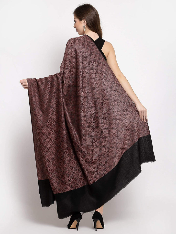 Pashtush India 114x228 Pashtush Womens Woven Paisley, Self Shawl, In Extra Soft Fine Wool, Large Wrap Size