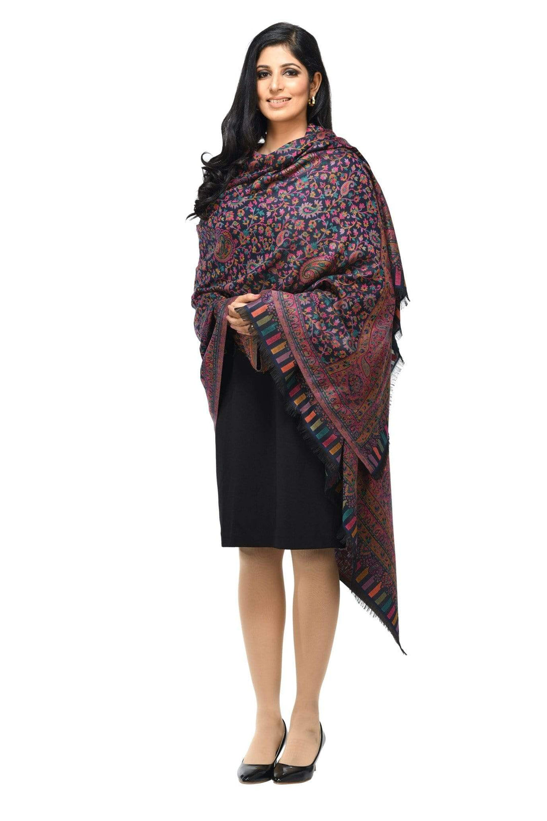 Pashwool 100x200 Pashwool Womens Kaani Design Shawl, Light Weight, Soft and Warm