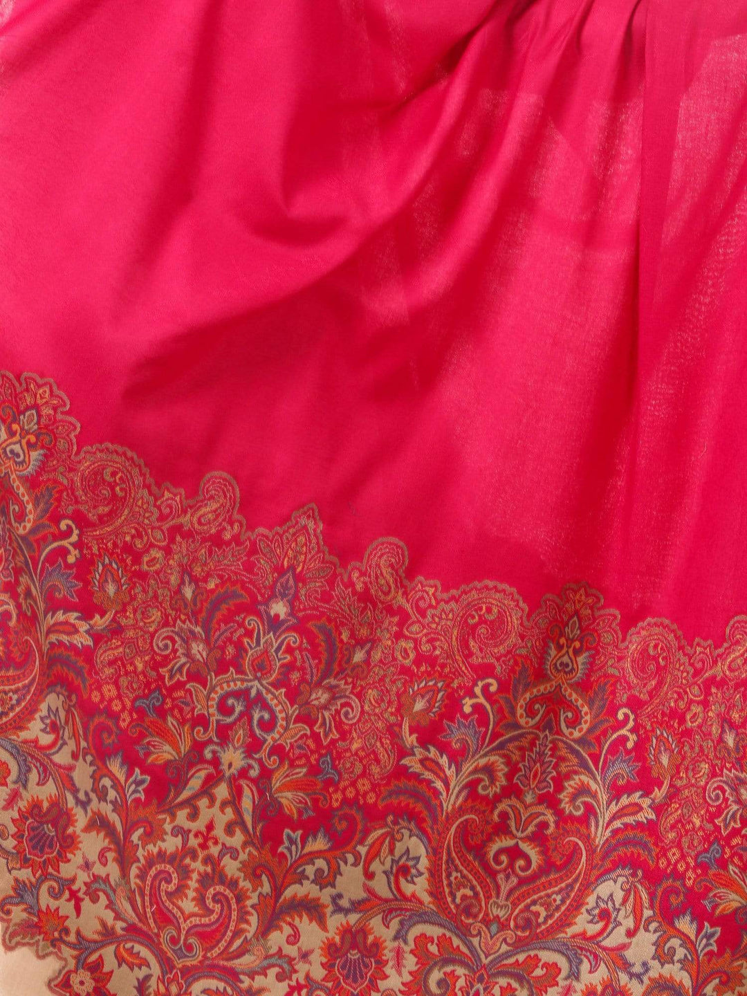 Pashtush Shawl Store Shawl Women's Kashmiri Jacquard Palla Shawl, Soft Faux Pashmina - Fluro Pink