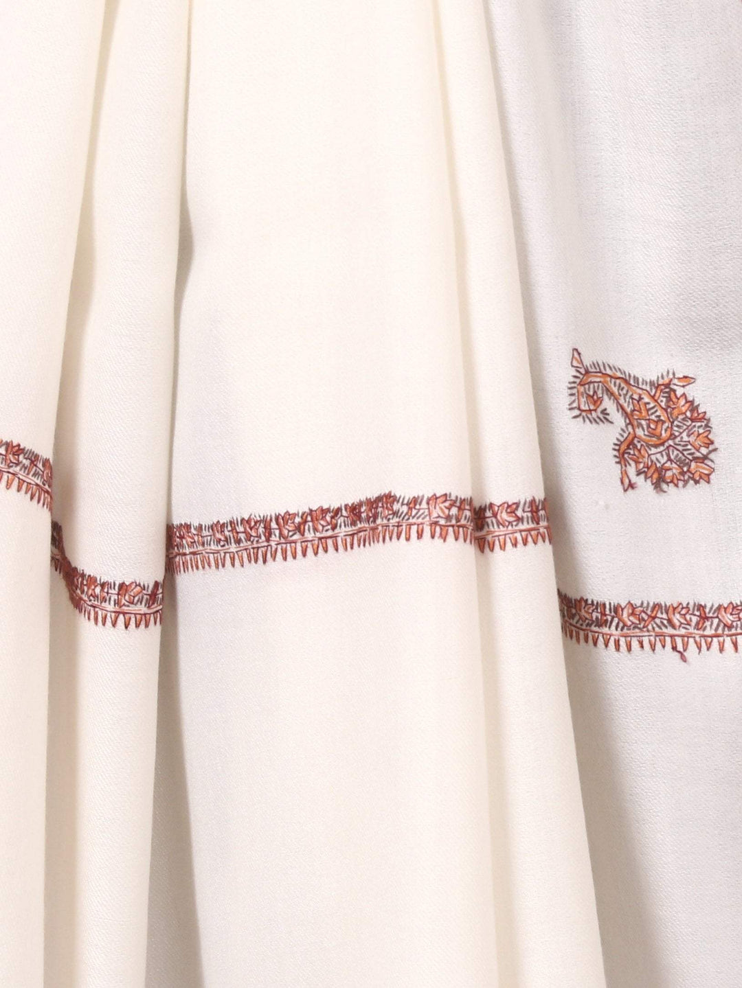 Pashtush Store Pashtush Mens Kingri Shawl, Hand Embroidery Shawl, Full Size (white)