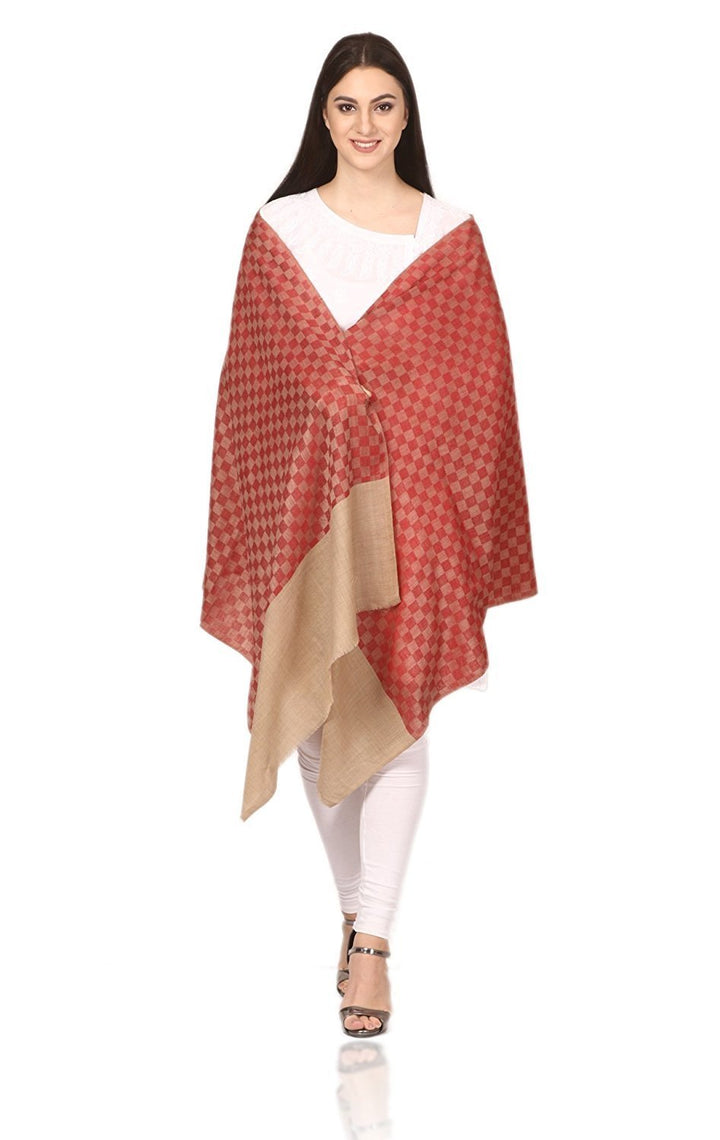 Pashtush Store Pashtush Women's Reversible Stole, Pashmina Shawls, Fine Wool Scarf (size 28 x 80 inches)