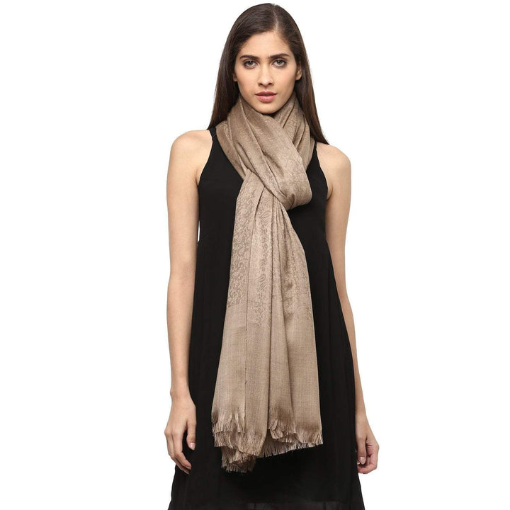 Pashtush Store Pashtush Women's Wool Shawl dark brown ( tooth )