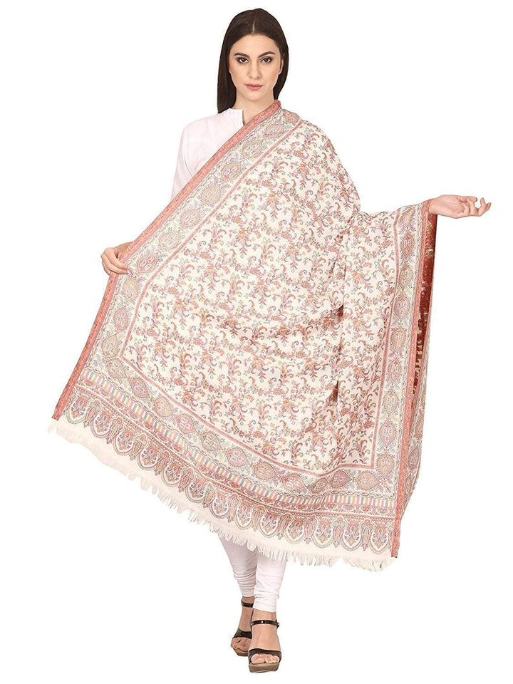 Pashtush Store Pashtush Woven Kaani Shawl, Wool Blended Pashmina Shawl, with Floral Jacquard Design